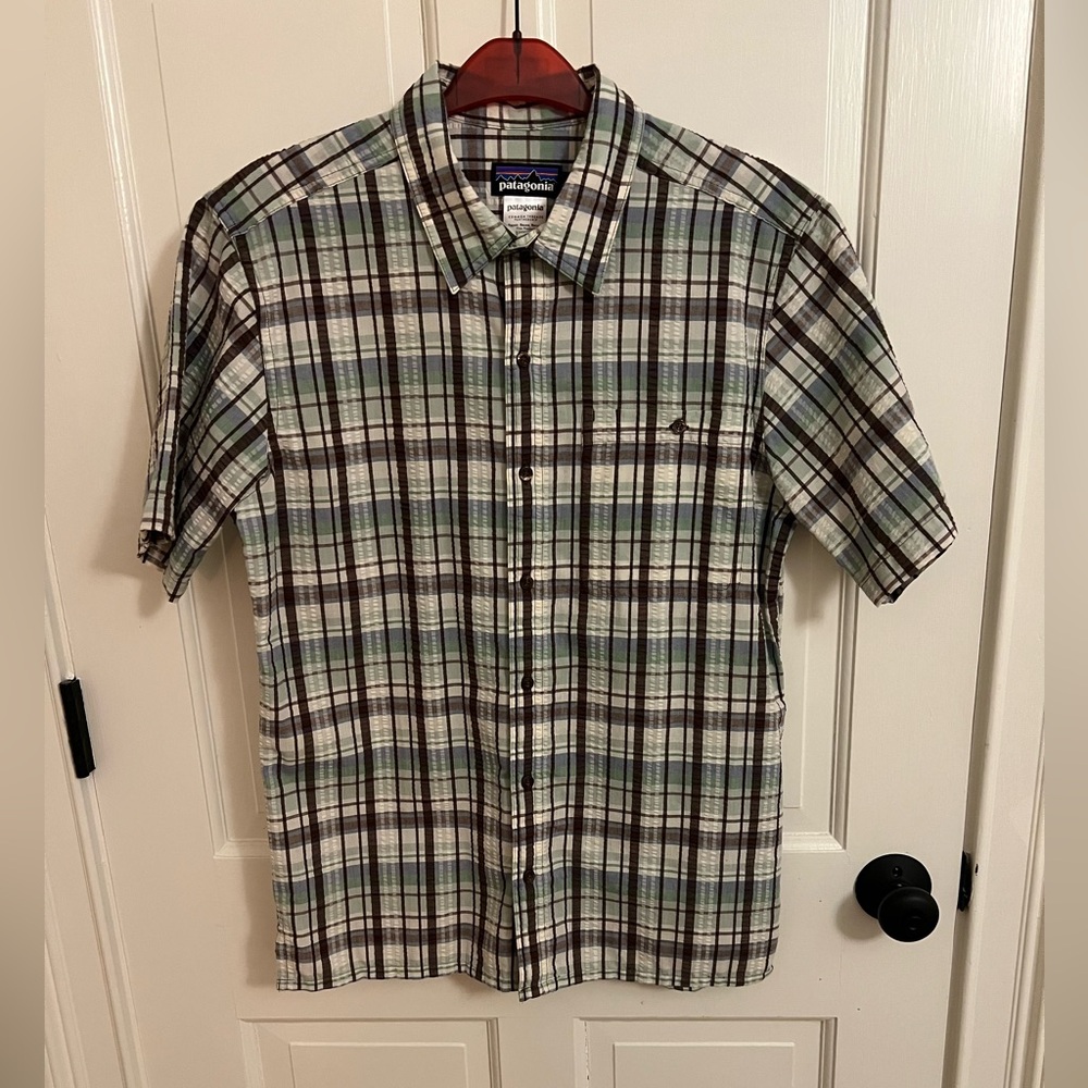 Patagonia Men's Green/Brown Plaid Shirt